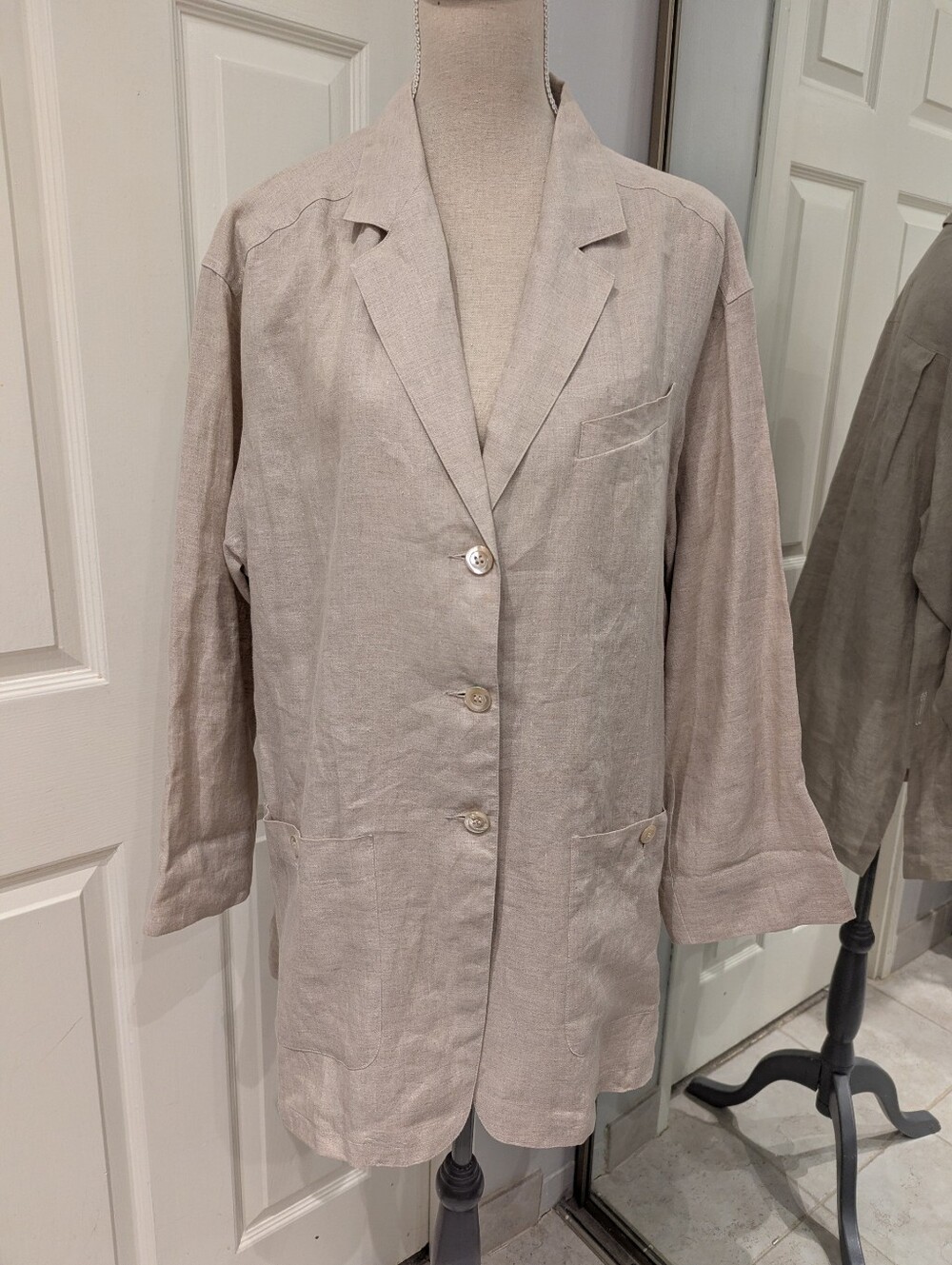 PENNYBLACK Light Beige Linen Blazer Jacket